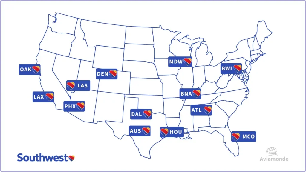 Southwest pilot bases